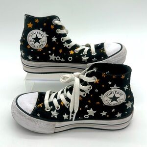 Converse Chuck Taylor All Star Platform Lift Sparkle Girls Size 2